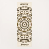 Brown Earth Tones Mehndi Henna Mandala Yogamat (Voorkant)