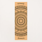 Brown Earth Tones Mehndi Henna Mandala Yogamat (Voorkant)