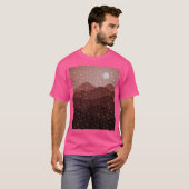 Brown Earthy Starry Mountains en Moon Abstract AC T-shirt (Voorkant volledig)
