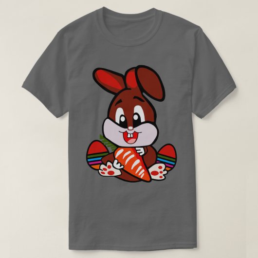 Brown Easter Bunny T-shirt (Design voorkant)