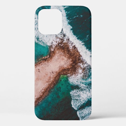 BROWN-EILAND, OVERGELEGD MET ZEE WATER TIJDENS DAG Case-Mate iPhone CASE (Achterkant)