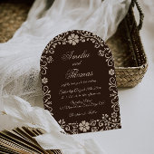 Brown Elegant Garden Wedding  Kaart