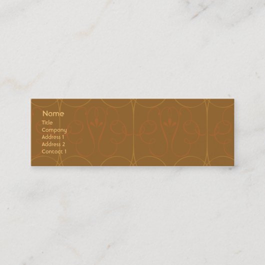 Brown Elegant - Skinny Mini Visitekaartje (Voorkant)
