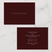 Brown Elegant Visitekaartje (Voorkant / Achterkant)