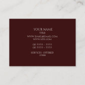 Brown Elegant Visitekaartje (Achterkant)