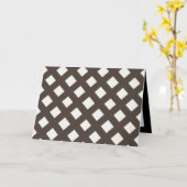 Brown en Cream Gingham Kaart (Gele Bloem)