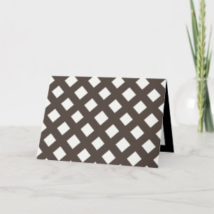 Brown en Cream Gingham Kaart