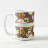 Brown en Floral, Roos, Daisy Personalized Koffiemok (Links)