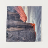 BROWN EN GRAY ROCK FORMATION ONDER GRAY CLOUDS WANDKLEED (Voorkant (horizontaal))