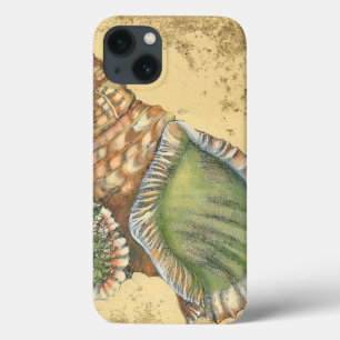 Brown en Green Seashell Case-Mate iPhone Case