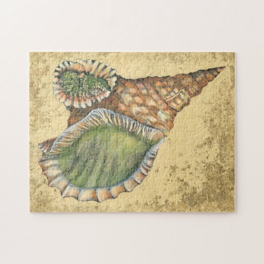 Brown en Green Seashell Legpuzzel (Horizontaal)