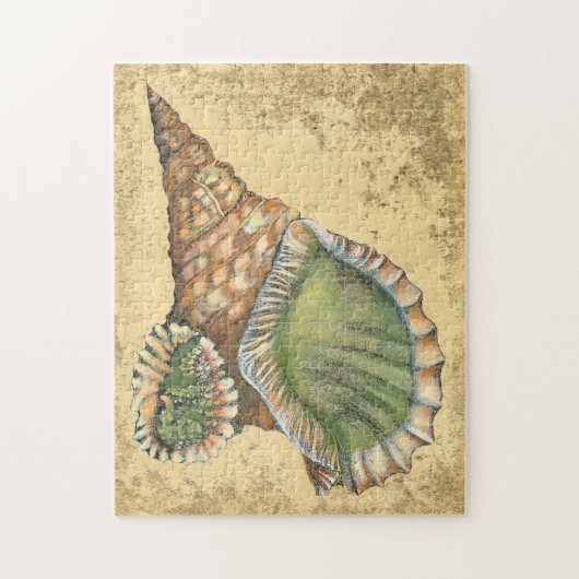 Brown en Green Seashell Legpuzzel (Verticaal)