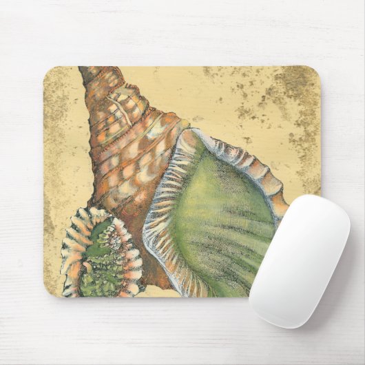 Brown en Green Seashell Muismat (Met muis)