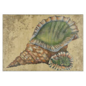 Brown en Green Seashell Snijplank (Voorkant)