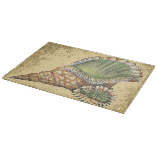 Brown en Green Seashell Snijplank (Hoek)
