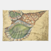 Brown en Green Seashell Theedoek (Horizontaal)