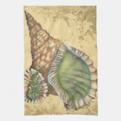 Brown en Green Seashell Theedoek (Verticaal)