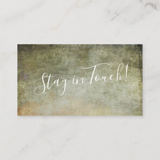 Brown en Mustard Textured Grunge "We hebben ons ve Informatiekaartje (Achterkant)