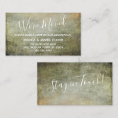 Brown en Mustard Textured Grunge "We hebben ons ve Informatiekaartje (Voorkant / Achterkant)