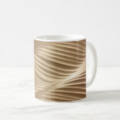 BROWN EN WITTE GESRIPTE TEXTIEL KOFFIEMOK (Voorkant rechts)