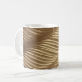 BROWN EN WITTE GESRIPTE TEXTIEL KOFFIEMOK (Voorkant links)