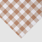 BROWN- EN WITTE HERFST GINGHAM PLAID PATROON TISSUEPAPIER (Detail)
