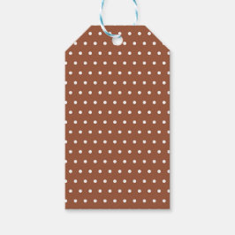 BROWN- EN WITTE POLKA-DOTS CADEAULABEL