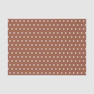 BROWN- EN WITTE POLKA-DOTS TISSUEPAPIER