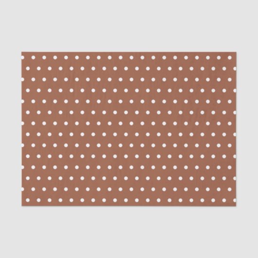 BROWN- EN WITTE POLKA-DOTS TISSUEPAPIER (Voorkant)