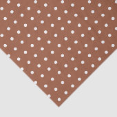 BROWN- EN WITTE POLKA-DOTS TISSUEPAPIER (Detail)