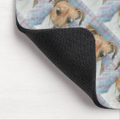 BROWN EN WITTE TERRIER MOUSEPAD MUISMAT (Hoek)