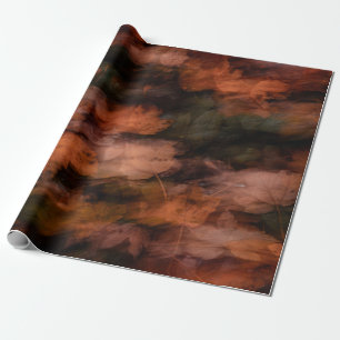 BROWN EN ZWARTE ABSTRACTE BEDEKINGSKLEUREN, ZWART CADEAUPAPIER