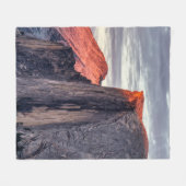 BROWN- EN ZWARTE ROCK-FORMATIES FLEECE DEKEN (Voorkant (Horizontaal))