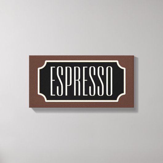 Brown Espresso Sign Canvas (Voorkant)
