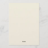 Brown Ethereal Bloom Wedding Kaart (Achterkant)