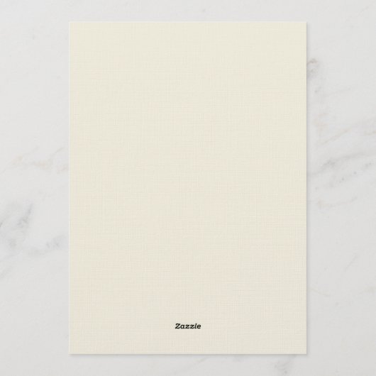 Brown Ethereal Bloom Wedding Kaart (Achterkant)