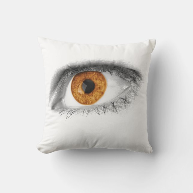 Brown Eye Art Cushion Kussen (Voorkant)