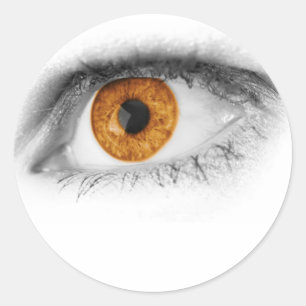 Brown Eye Art Ronde Sticker