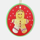 Brown-Eyed Gingerbread Boy Ornament (Links)