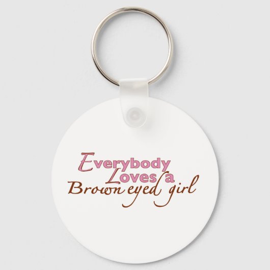 Brown Eyed Girl Sleutelhanger (Voorkant)