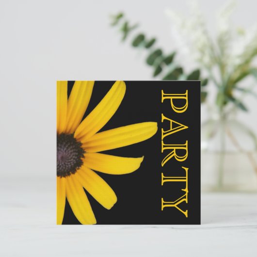 Brown Eyed Susan Invitation Kaart (Staand voorkant)
