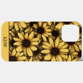 Brown Eyed Susan Monogram Case-Mate iPhone Case (Achterkant (horizontaal))