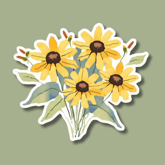 Brown Eyed Susan Waterdicht Sticker