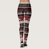 Brown Fair Isle Pattern Leggings (Achterkant)