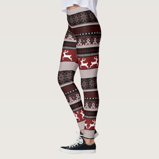 Brown Fair Isle Pattern Leggings (Links)