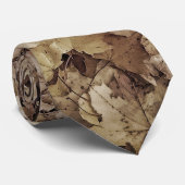 Brown fall maple leaves stropdas (Opgerold)