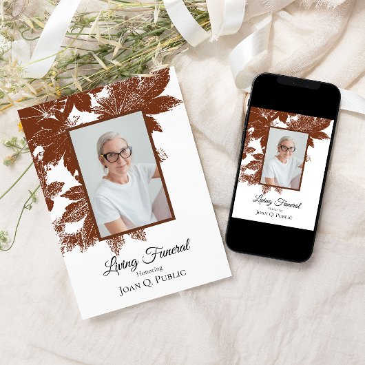 Brown Fall verlaat begrafenisfeest Kaart