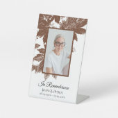 Brown Fall verlaat begrafenisfeest Reclamebord Met Voetstuk (Voorkant)