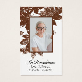 Brown Fall verlaat begrafenisgebed Visitekaartje