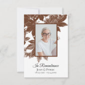 Brown Fall verlaat begrafenismonument Bedankkaart (Voorkant)